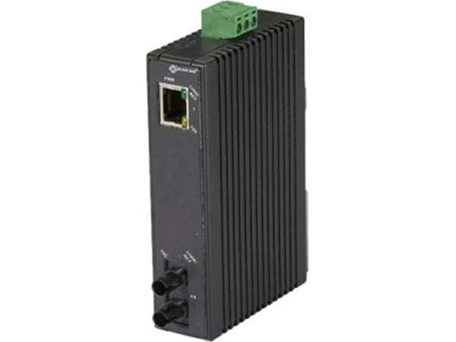 Black Box Network Services LMC270A-MM-ST Mini Industrial Media Converter, 10-100 Mbps Copper to 100 Mbps Fiber - ST