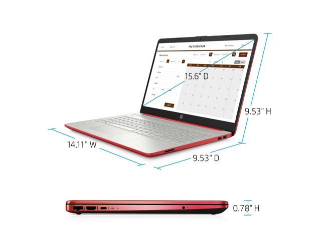 NEW HP Pavilion 15.6' HD Laptop Intel Pentium Silver N5000 Quad Core (up to 2.7GHz) 128GB SSD 4GB RAM Windows 10 Red