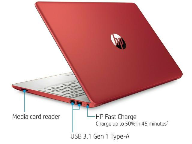 NEW HP Pavilion 15.6' HD Laptop Intel Pentium Silver N5000 Quad Core (up to 2.7GHz) 128GB SSD 4GB RAM Windows 10 Red