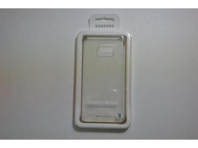New in Box OEM Samsung Protective Clear/Gold Cover For Samsung Galaxy Note 5