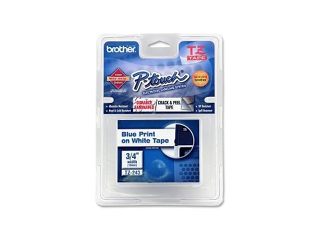 Brother P-Touch TZe Standard Adhesive Laminated Labeling Tape 3/4w Blue on White