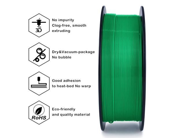 ZIRO PLA Pro 3D Printer Filament, Dimensional Accuracy +/- 0.03 mm, 1kg Spool, 1.75mm Green