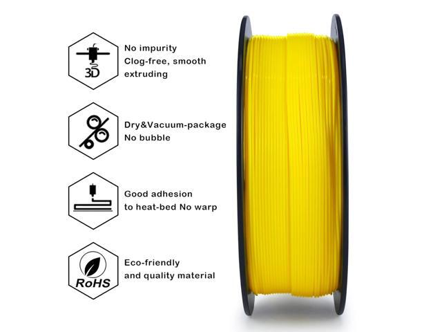 ZIRO PLA Pro 3D Printer Filament, Dimensional Accuracy +/- 0.03 mm, 1kg Spool, 1.75mm Yellow