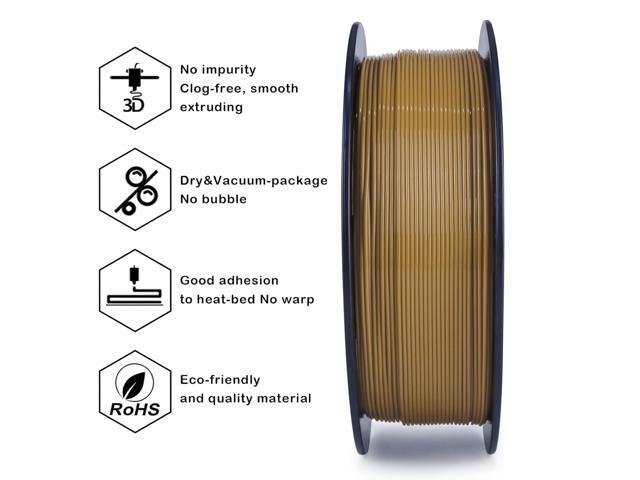 ZIRO PLA Pro 3D Printer Filament, Dimensional Accuracy +/- 0.03 mm, 1kg Spool, 1.75mm Brown