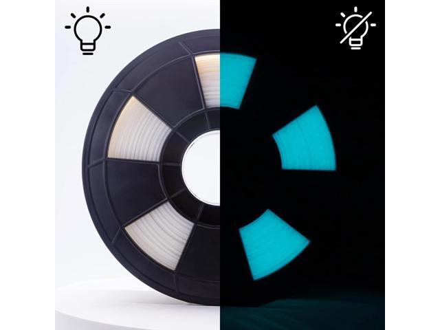 ZIRO PLA Pro 3D Printer Filament, Dimensional Accuracy +/- 0.03 mm, 1kg Spool, 1.75mm Glow Cyan