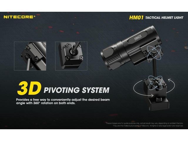Nitecore HM01 320 Lumens 360° Pivoting Tactical Helmet Light