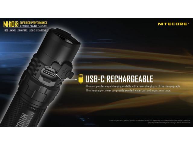 Nitecore MH10S 1800 Lumen USB-C Rechargeable Flashlight