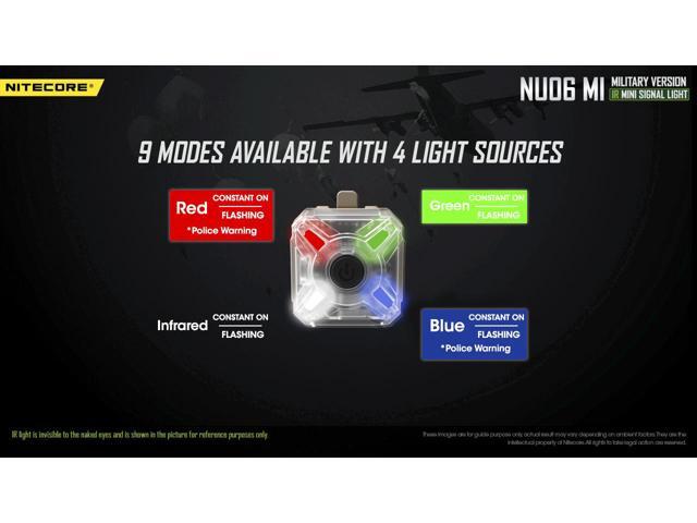 Nitecore NU06 MI Red Green Blue IR Signal and Safety Light
