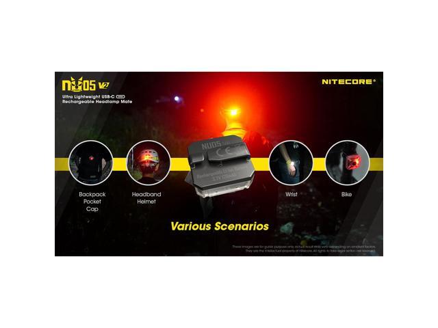 Nitecore NU05 v2 Rechargeable Red White Safety and Signal Light