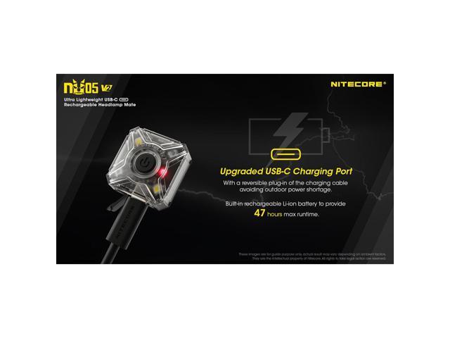Nitecore NU05 v2 Rechargeable Red White Safety and Signal Light