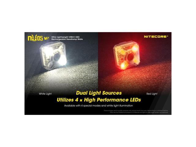 Nitecore NU05 v2 Rechargeable Red White Safety and Signal Light