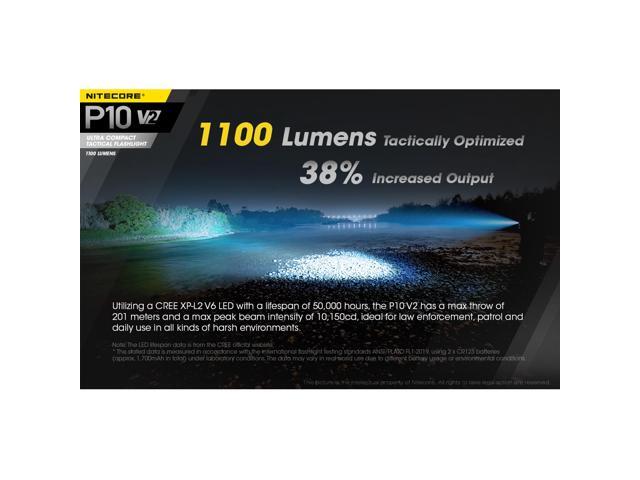 Nitecore P10 v2 1100 Lumen Compact EDC Flashlight