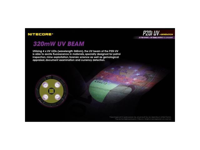 Nitecore P20i UV 1800 Lumen Rechargeable Flashlight with UV Light