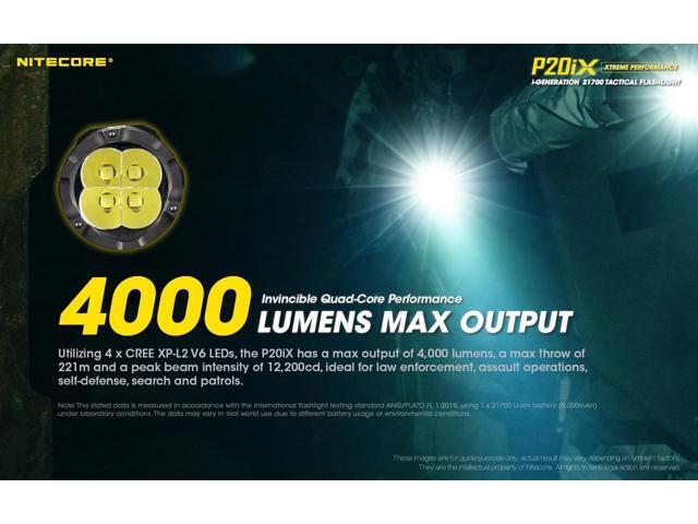 Nitecore P20iX 4000 Lumen USB-C Rechargeable Flashlight