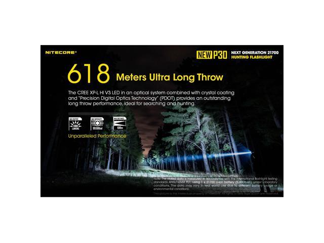 Nitecore NEW P30 1000 Lumen 676 Yard Long Throw Hunting Flashlight