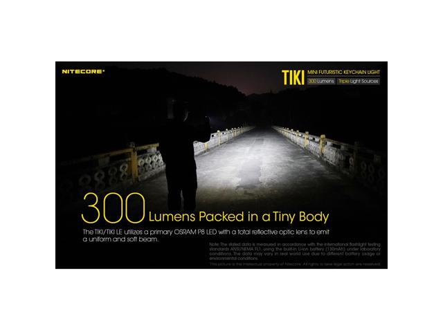 Nitecore TIKI 300 Lumen Rechargeable Keychain Flashlight