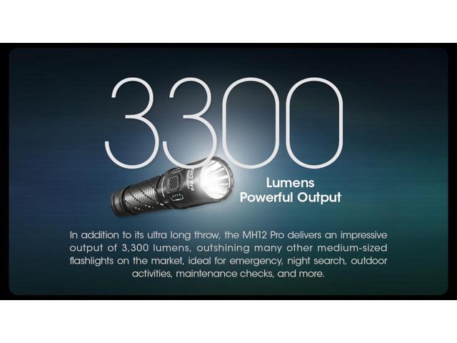 Nitecore MH12 Pro 3300 Lumen USB-C Rechargeable Flashlight