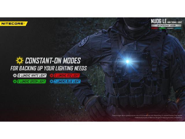 Nitecore NU06 LE White Blue Green Red USB-C Rechargeable Signal and Safety Light
