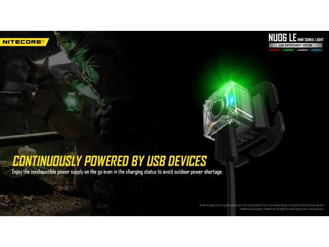 Nitecore NU06 LE White Blue Green Red USB-C Rechargeable Signal and Safety Light