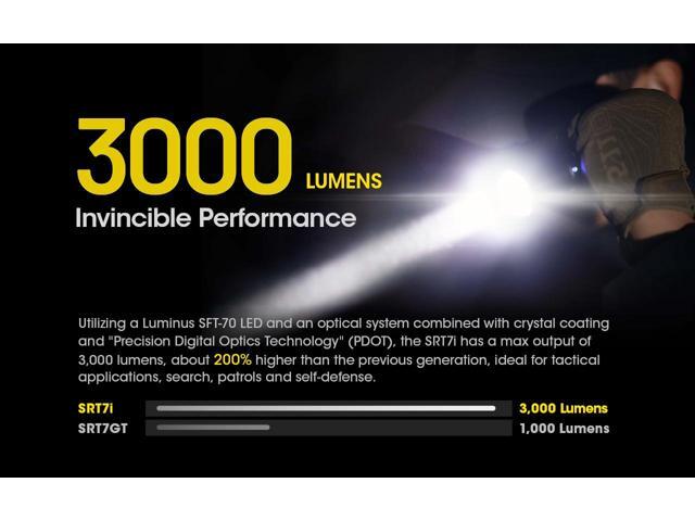 Nitecore SRT7i 3000 Lumen Long Throw Rechargeable Flashlight