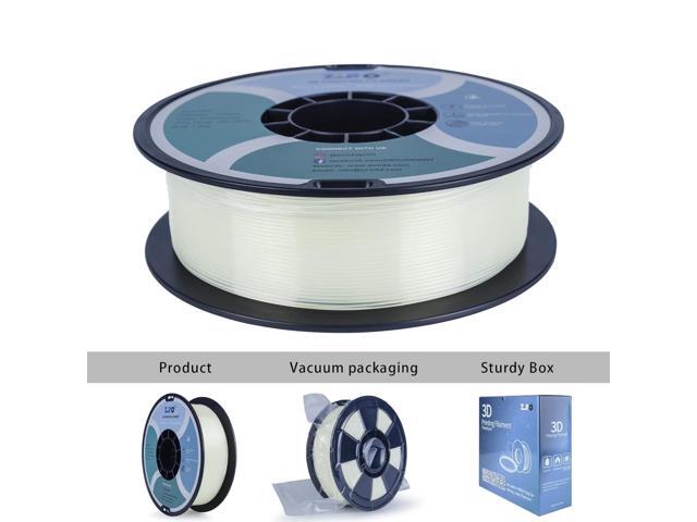 ZIRO PLA Pro 3D Printer Filament, Dimensional Accuracy +/- 0.03 mm, 1kg Spool, 1.75mm Transparent Natural