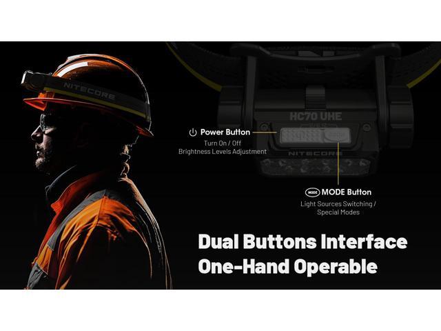 Nitecore HC70 UHE 1600 Lumen Rechargeable Headlamp with Extra Long Runtime
