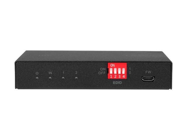 Monoprice Blackbird 4K Pro 1x2 Ultra Slim HDMI Splitter -Black | 4K @ 60Hz HDCP 2.2 Compliant HDR And EDI Detection - image 2