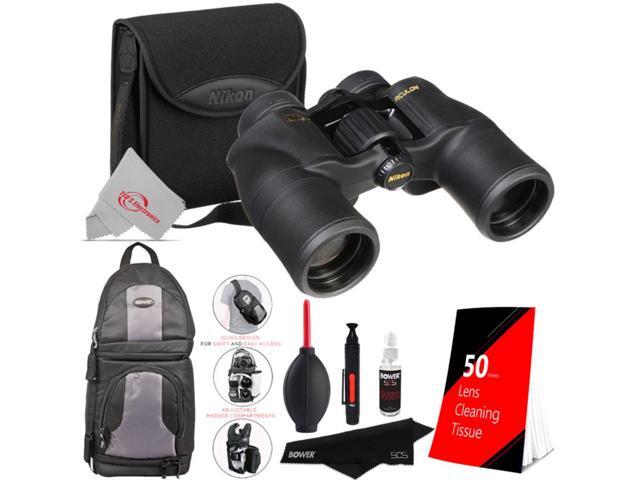 Nikon 12x50 Aculon A211 Binocular 8249 with Lens Tissue + Backpack + 5pc Cleaning Kit