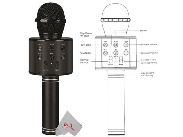 Vivitar Wireless Bluetooth Karaoke Microphone USB Powered High Quality Sound for Wireless Speaker, Voice Recorder and Loudspeaker