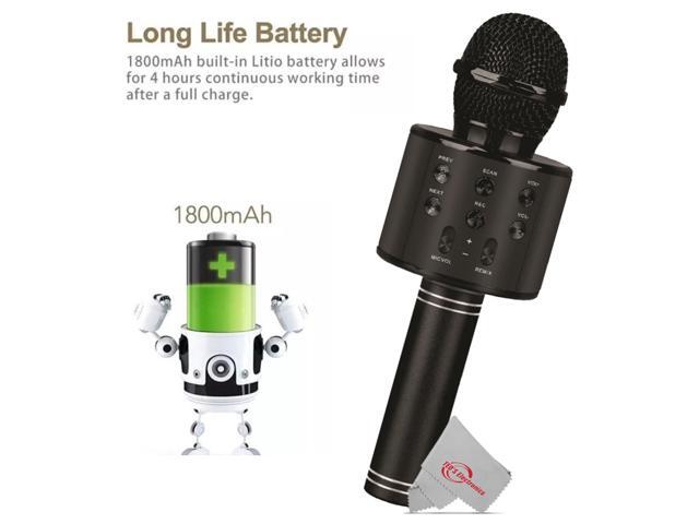 Vivitar Wireless Bluetooth Karaoke Microphone USB Powered High Quality Sound for Wireless Speaker, Voice Recorder and Loudspeaker
