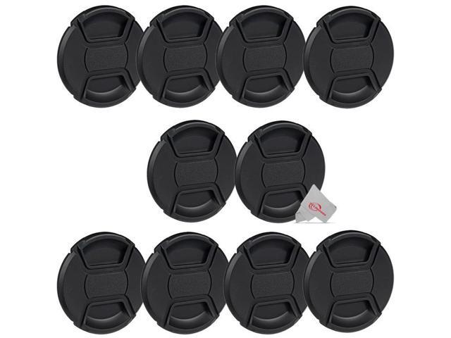 (10 Pack) 52mm Center Pinch Snap On Lens Cap Front Dust Cover for Canon Nikon Sony Fujifilm SLR Mirrorless Camera
