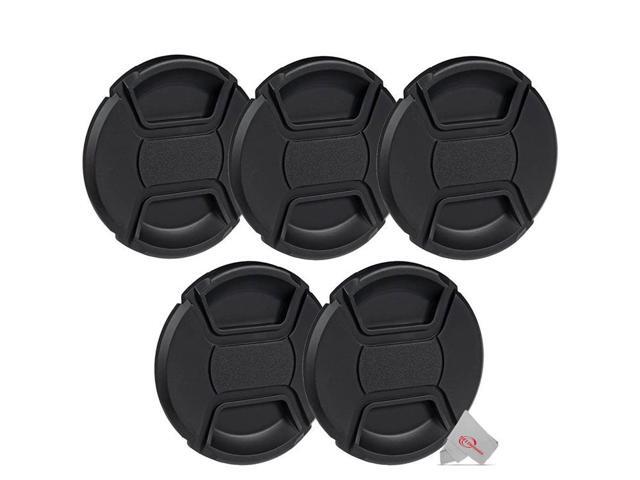 (5 Pack) 52mm Center Pinch Snap On Lens Cap Front Dust Cover for Canon Nikon Sony Fujifilm SLR Mirrorless Camera