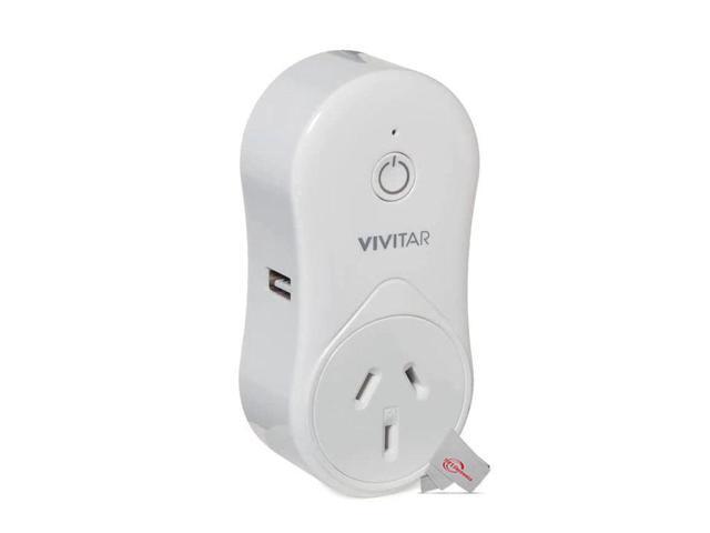 Vivitar Smart Home Wi-Fi Outlet + USB Port No Hub Required -2 Count