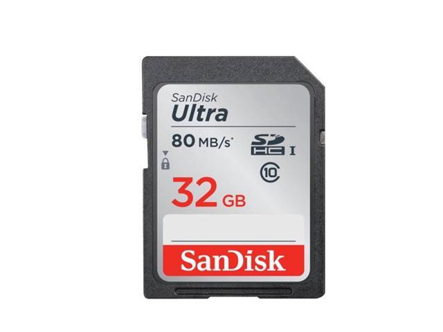 2x SanDisk 32GB Ultra SDHC UHS-I Memory Card with Memory Card Holder