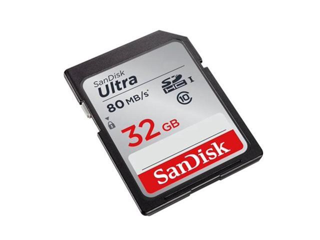 3x SanDisk 32GB Ultra SDHC UHS-I Memory Card with Memory Card Holder
