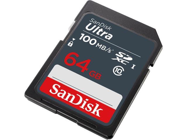 2x SanDisk 64GB Ultra SDXC UHS-I Memory Card + Memory Card Holder
