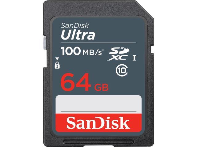 2x SanDisk 64GB Ultra SDXC UHS-I Memory Card + Memory Card Holder