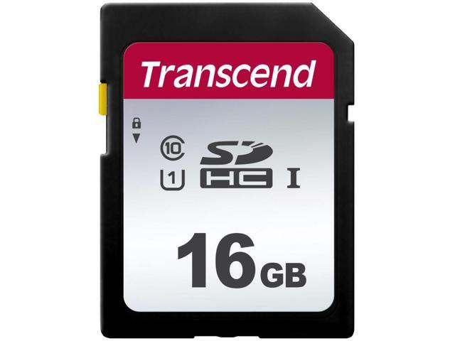 2x Transcend TS16GSDC300S 16GB UHS-I U1 Memory Card with Memory Card Holder
