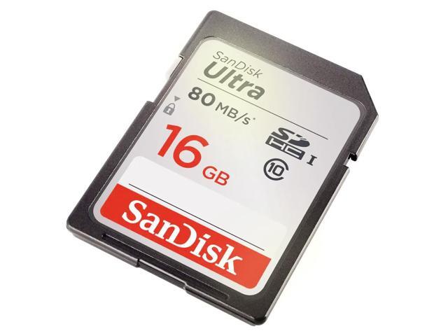 3 Packs SanDisk Ultra 16GB Class 10 SDHC UHS-I Memory Card up to 80MB/s SDSDUNC-016G-GN6IN