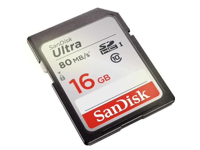 3 Packs SanDisk Ultra 16GB Class 10 SDHC UHS-I Memory Card up to 80MB/s SDSDUNC-016G-GN6IN