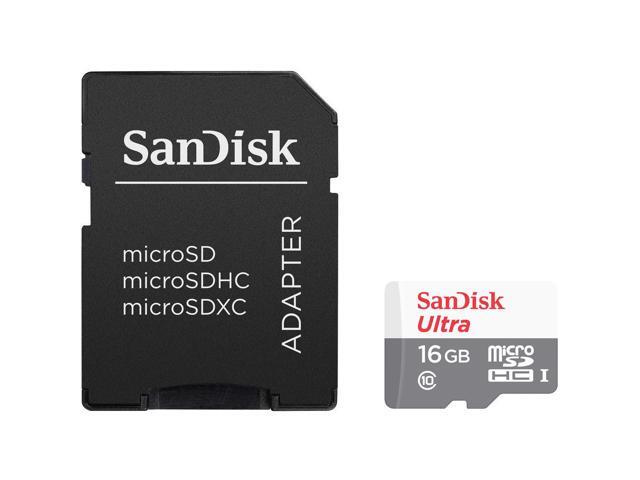 2 Packs SanDisk 16GB Ultra UHS-I microSDHC Memory Card with SD Adapter