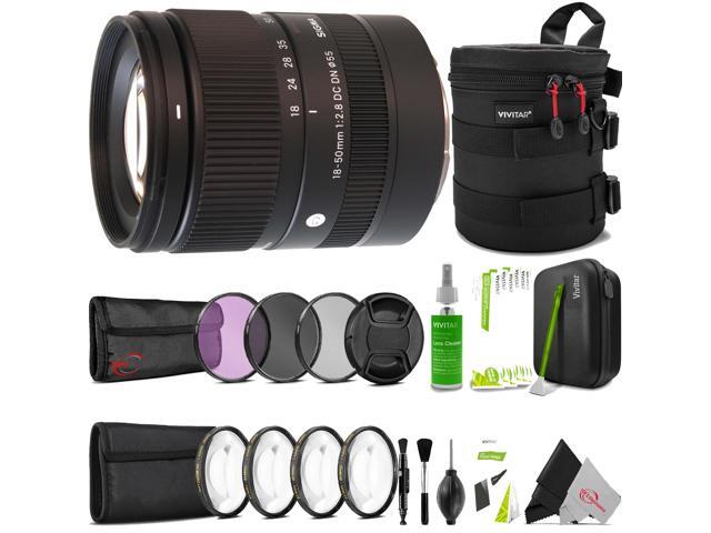Sigma 18-50mm f/2.8 DC DN Contemporary Lens for Sony E with Top Filter Accessory Kit