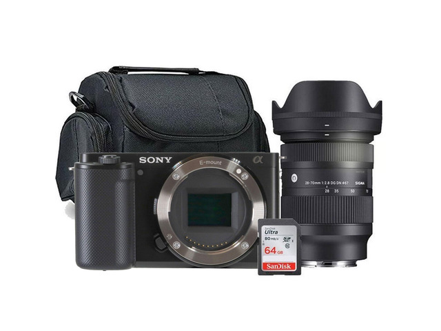 Sony ZV-E10 24.2MP Mirrorless Camera + Sigma 28-70mm f/2.8 DG DN Lens Kit