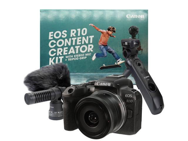 Canon - EOS R10 Mirrorless Camera with RF-S18-45 f/4.5-6.3 IS STM Lens Content Creator Kit - Black - image 8