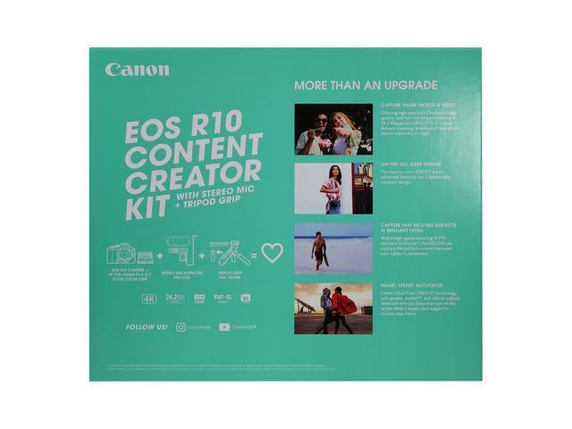 Canon - EOS R10 Mirrorless Camera with RF-S18-45 f/4.5-6.3 IS STM Lens Content Creator Kit - Black - image 10