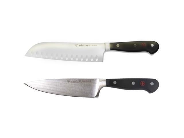 Photos - Kitchen Knife Wusthof Classic 7' Hollow Edge Santoku  with Classic 6' Chef' 