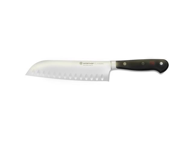 Wusthof Classic 7' Hollow Edge Santoku with 5' Fork Tipped Tomato and 8' Chef's Knife