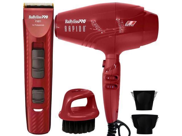 Photos - Other sanitary accessories BaByliss Pro Rapido Nano Titanium Hair Dryer Red #BRRAP1 with  Pro 