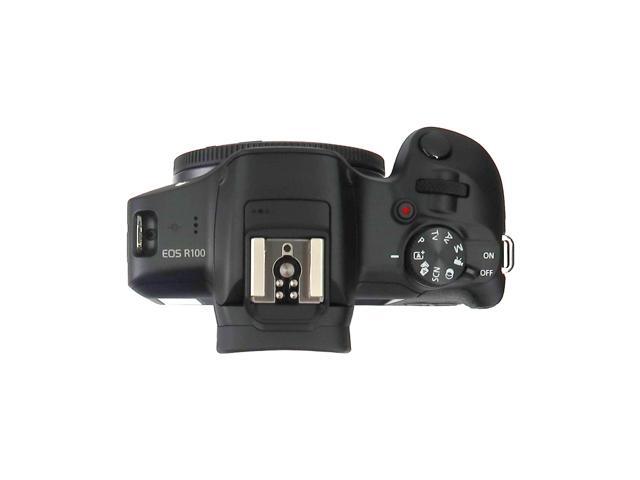 Canon EOS R100 Mirrorless Camera Black with Canon RF-S 18-45mm and Canon RF-S 55-210mm IS STM Lens
