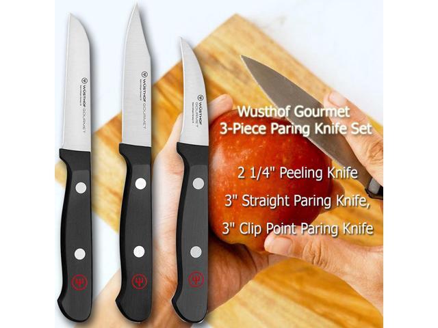 Wusthof Gourmet 3-Piece Paring Knife Set with Wusthof Gourmet 4-Piece Steak Knife Set - 1125060403